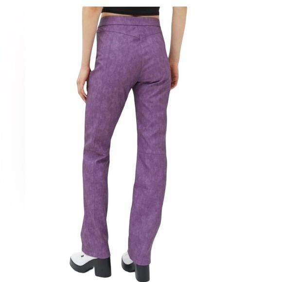 I.AM.GIA Saros Straight Leg Purple Faux Leather Pants NWT S - Picture 2 of 9